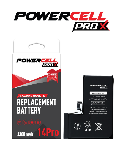 Picture of POWERCELL PRO Extended Capacity Battery Replacement for iPhone 14 Pro (3380 mAh)