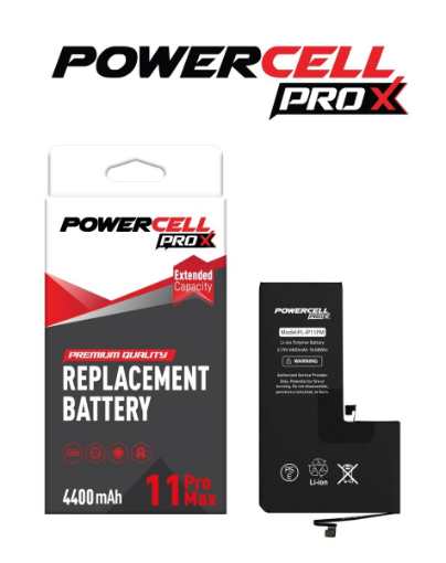 Picture of POWERCELL PRO Extended Capacity Replacement Battery for iPhone 11 Pro Max (4400 mAH)