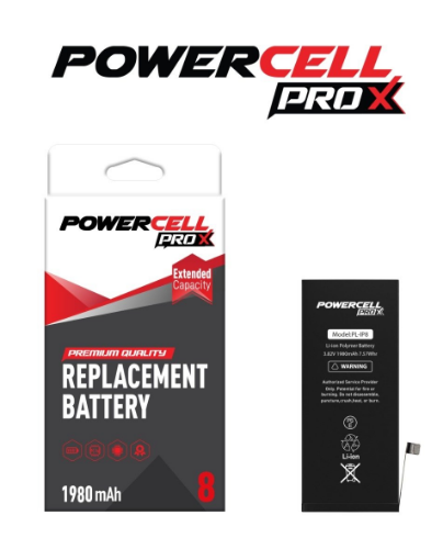 Picture of POWERCELL PRO Extended Capacity Replacement Battery for iPhone 8 (1980 mAH)