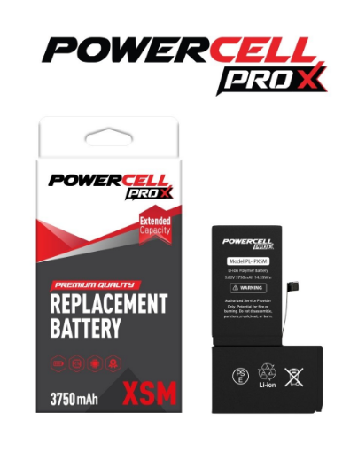 Picture of POWERCELL PRO Extended Capacity Replacement Battery for iPhone XS Max (3750 mAH)
