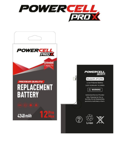 Picture of POWERCELL PRO Replacement Battery for iPhone 12 Pro Max (3687 mAH)