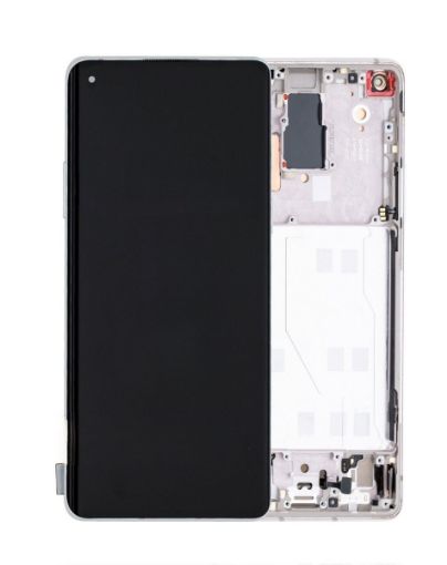 Picture of OLED Assembly with Frame for OnePlus 8 5G (POLAR SILVER) (Premium)
