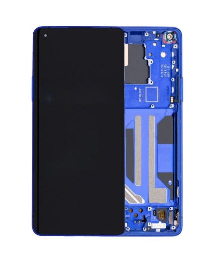 Picture of OLED Assembly with Frame for OnePlus 8 Pro (ULTRAMARINE BLUE) (Premium)
