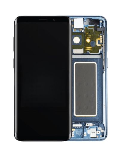 Picture of OLED Assembly with Frame for Galaxy S9 (G960) (CORAL BLUE BLUE) (Premium)