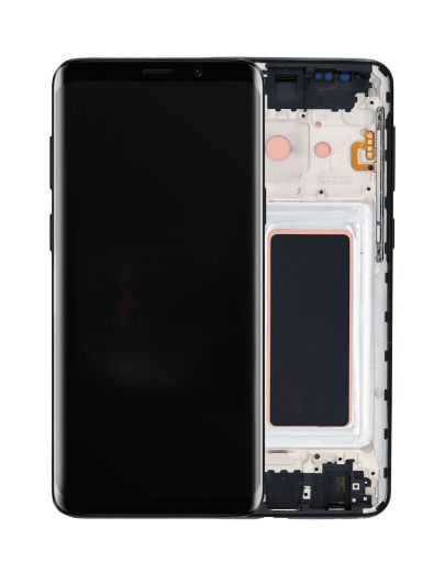 Picture of OLED Assembly with Frame for Galaxy S9 (G960) (MIDNIGHT BLACK) (Aftermarket OLED)