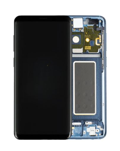 Picture of OLED Assembly with Frame for Galaxy S9 Plus G965 (CORAL BLUE) (Premium)