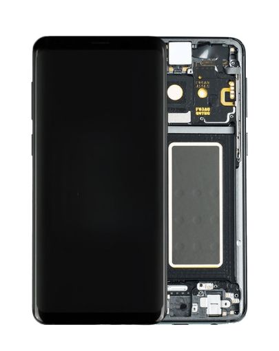 Picture of OLED Assembly with Frame for Galaxy S9 Plus G965 (MIDNIGHT BLACK) (Service Pack)
