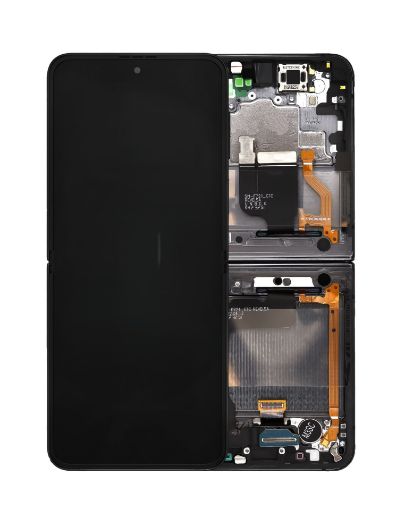 Picture of OLED Assembly with Frame for Galaxy Z Flip 4 F721 (BLACK) (US and International) (Service Pack)