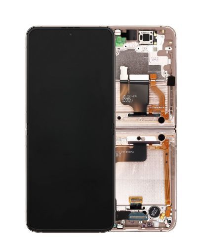 Picture of OLED Assembly with Frame for Galaxy Z Flip 4 F721 (PINK GOLD) (US and International) (Service Pack)