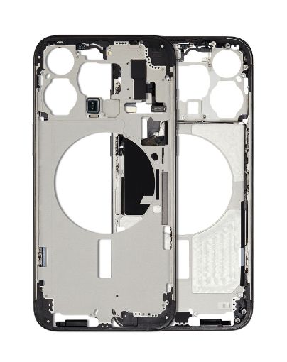 Picture of Middle Frame w/Parts for iPhone 15 Pro (BLACK) (International Version) (OEM Pull B Grade)