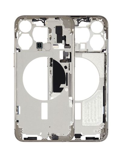 Picture of Middle Frame w/Parts for iPhone 15 Pro (NATURAL) (International Version) (OEM Pull B Grade)