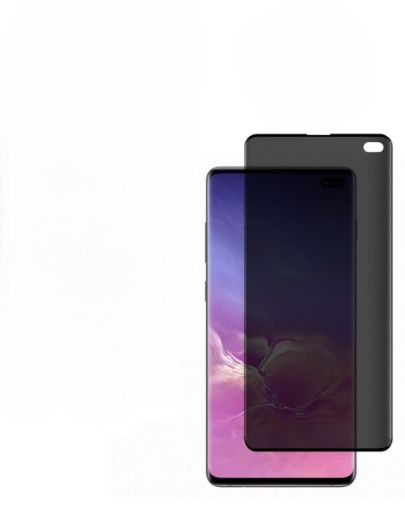 Picture of Privacy Tempered Glass for Galaxy S10 Plus (Case Friendly / 3D Curved / Anti-Spy / 1 Piece)