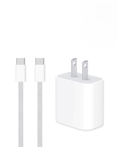 Picture of 27W USB C-C Charging Cable with 20W USB-C Power Adapter for iPhone 15 Series (6 ft)