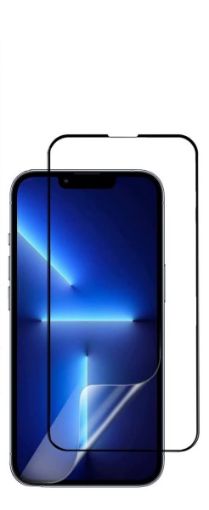 Picture of Anti-Scratch Edge to Edge Black Rim Coverage for iPhone 13 / 13 Pro / 14 (2.5D / 1 Piece)