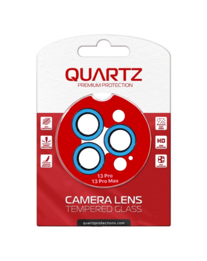 Picture of Glow in The Dark Camera Lens with HD Tempered Glass for iPhone 13 Pro Max / 13 Pro (BLUE)