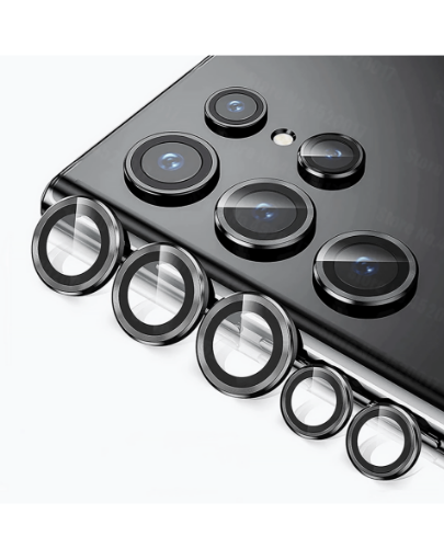 Picture of Metal Ring with HD Tempered Glass for Galaxy S22 Ultra (BLACK)