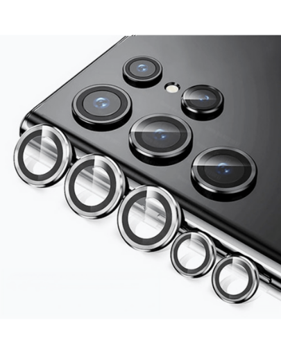 Picture of Metal Ring with HD Tempered Glass for Galaxy S22 Ultra (WHITE)