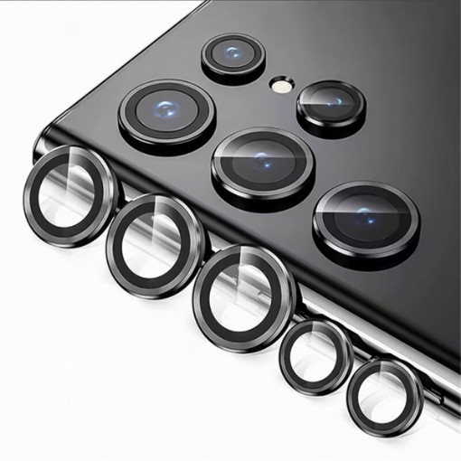 Picture of Metal Ring with HD Tempered Glass for Galaxy S23 Ultra (BLACK)