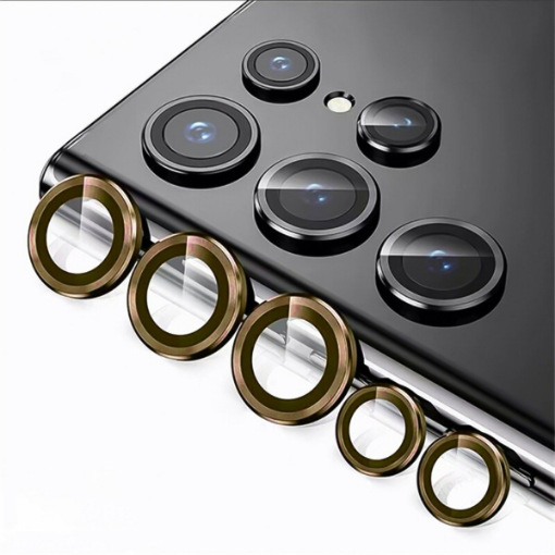 Picture of Metal Ring with HD Tempered Glass for Galaxy S23 Ultra (GOLD)