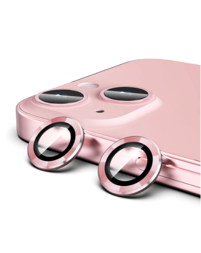 Picture of Metal Ring with HD Tempered Glass for iPhone 13 / 13 Mini (PINK)