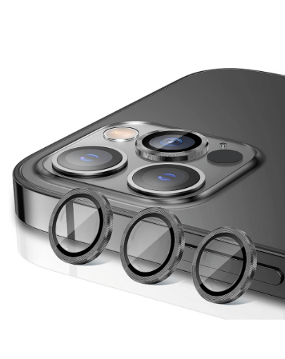Picture of Metal Ring with HD Tempered Glass for iPhone 14 Pro / 14 Pro Max (BLACK)