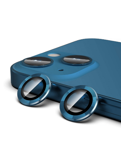 Picture of Metal Ring with HD Tempered Glass for iPhone 15 / 15 Plus (BLUE)