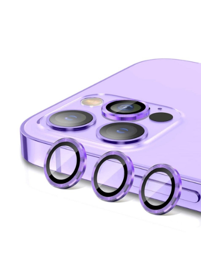 Picture of Metal Ring with HD Tempered Glass for iPhone 15 Pro / 15 Pro Max (PURPLE)