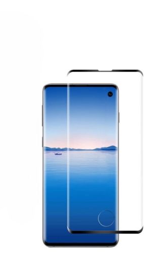 Picture of Tempered Glass Support Fingerprint Sensor for Galaxy S10 (Case Friendly / 3D Curve / 1 Piece)