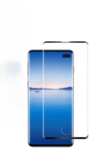 Picture of Tempered Glass Support Fingerprint Sensor for Galaxy S10 Plus (Case Friendly / 3D Curved / 1 Piece)