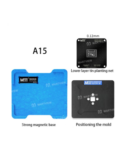 Picture of MaAnt CPU BGA Repair Magnetic Reballing Platform 0.12mm for iPhone 13 Mini / 13 Pro / 13 / 13 PM / 14 / 14 Plus / SE 3rd (A15)