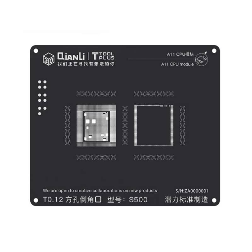 Picture of QianLi 3D Black Stencil CPU for iPhone 8 / 8P / X (A11)