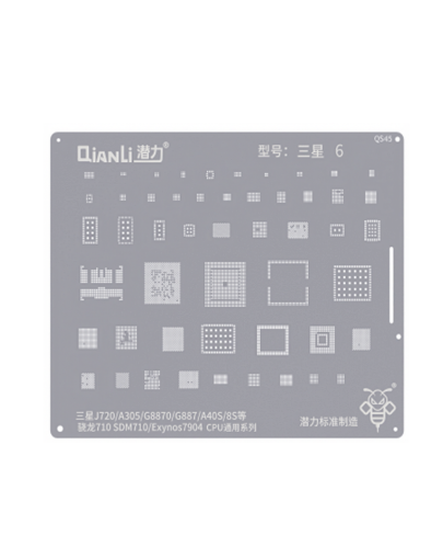 Picture of Qianli Bumblebee BGA Reballing Stencil QS45 Samsung J720/A305/G8870/G887/A40S/8S/Snapdragon710 SDM710/Exynos7904 CPU Universal Series