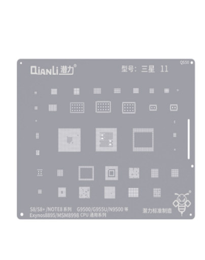 Picture of Qianli Bumblebee BGA Reballing Stencil QS50 Samsung S8/S8+/Note 8/G9500/G955U/N9500 Exynos8895,MSM8998 CPU Universal Series