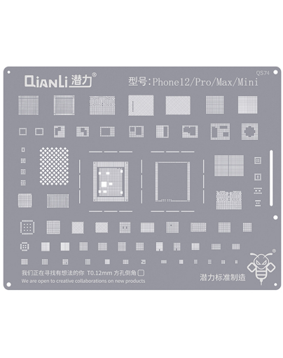 Picture of QianLi Bumblebee QS74 Stencil for iPhone 12 Mini / 12 / 12P / 12 PM