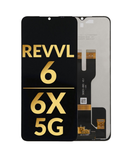 Picture of LCD Assembly for T-Mobile Revvl 6 / Revvl 6X 5G / Cricket Icon 4 (BLACK) (Premium)