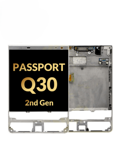 Picture of LCD Assembly with Frame for BlackBerry Passport Q30 (2nd Gen) (BLACK) (Premium)