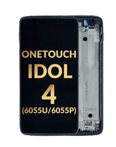 Picture of LCD Assembly with Frame (BLACK) for Alcatel OneTouch Idol 4 (6055U / 6055P) (Premium)