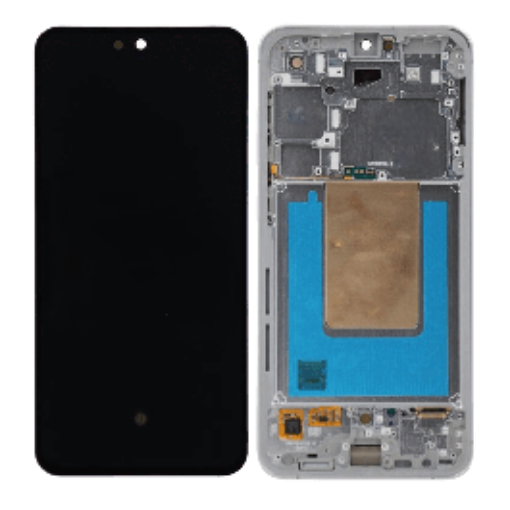 Picture of OLED Assembly with Frame for Galaxy S24 FE 5G (S721) (SILVER) (Premium)
