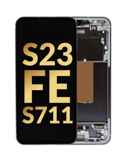 Picture of OLED Assembly with Frame for Galaxy S23 FE 5G (S711) (CREAM) (Service Pack)