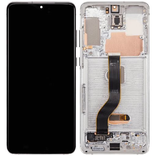 Picture of OLED Assembly with Frame for Galaxy S20 Plus 5G (G985 / G986) (CLOUD WHITE) (Premium)
