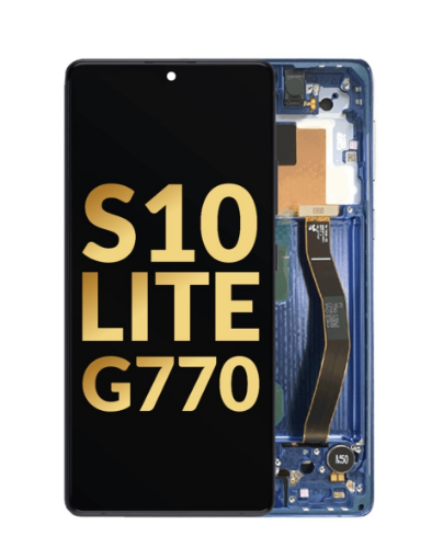 Picture of OLED Assembly with Frame for Galaxy S10 Lite G770 (PRISM BLUE) (Service Pack)