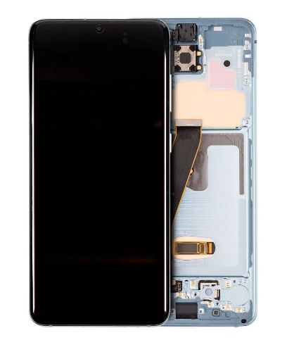 Picture of OLED Assembly with Frame for Galaxy S20 (G980 / G981) (Not Compatible with Verizon) (CLOUD BLUE) (Aftermarket)