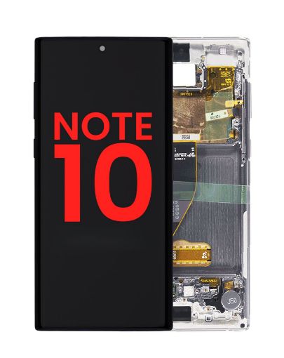 Picture of OLED Assembly with Frame for Galaxy Note 10 N970 (AURA WHITE) (Aftermarket)