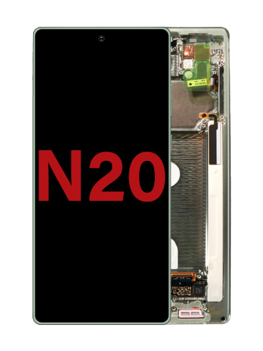 Picture of OLED Assembly with Frame for Galaxy Note 20 N980 / N981 (MYSTIC GREEN) (Aftermarket)