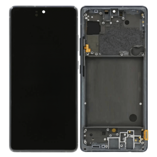Picture of OLED Assembly with Frame for Galaxy A71 5G UW (A716V / 2020) (Verizon Only) (PRISM CUBE BLACK) (Service Pack)