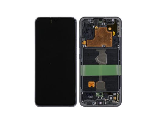 Picture of OLED Assembly with Frame for Galaxy A90 5G (A908 / 2019) (BLACK) (Service Pack)