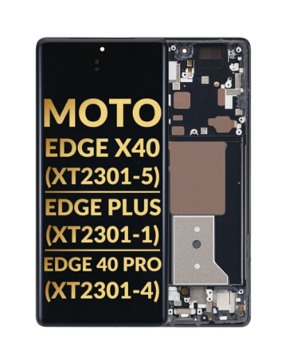 Picture of OLED Assembly with Frame (BLACK) (Premium/Refurbished) for Motorola Edge X40 5G (XT2301-5 / 2023) / Edge Plus (XT2301-1 / 2023) / Edge 40 Pro (XT2301-4 / 2023)