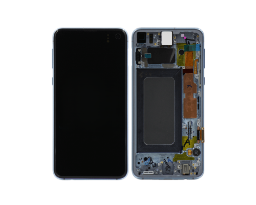 Picture of OLED Assembly with Frame and Small Parts for Galaxy S10E (G970) (BLUE) (Pull C Grade)