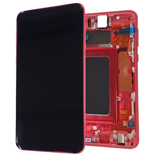 Picture of OLED Assembly with Frame and Small Parts for Galaxy S10E (G970) (RED) (Pull B Grade)