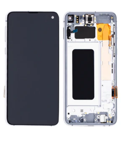 Picture of OLED Assembly with Frame and Small Parts for Galaxy S10E (G970) (WHITE) (Pull C Grade)